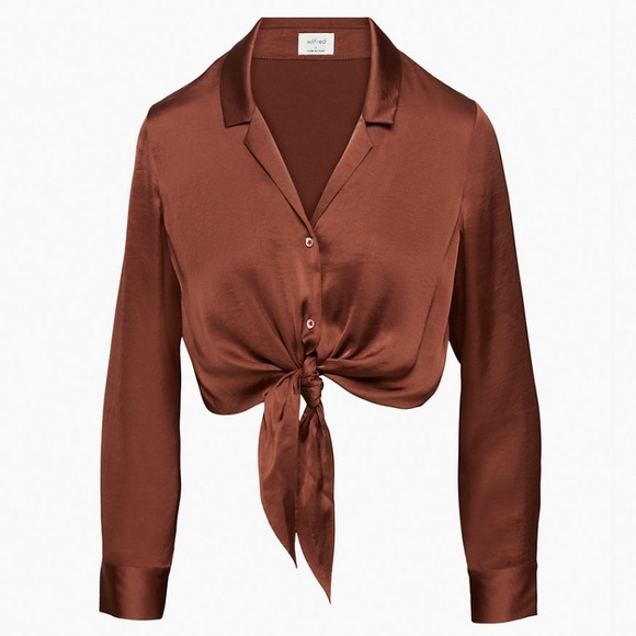 Wilfred Tie Front Blouse - Picture 4 of 4